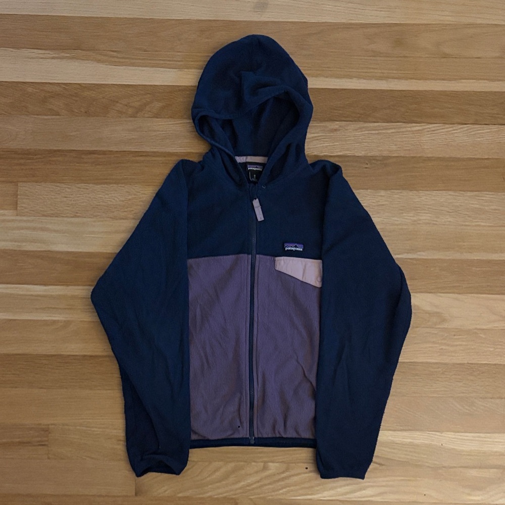 Patagonia Kids Fleece - Navy and Lavender